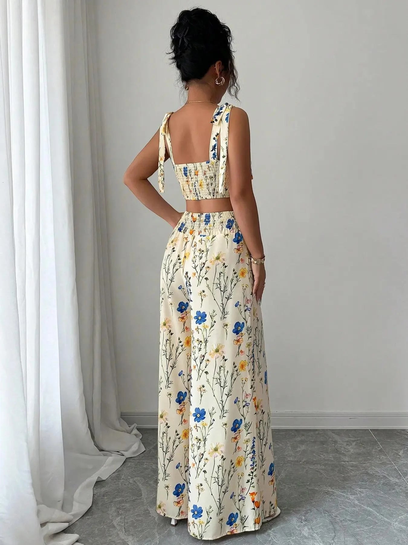 Women's Two Piece Set – Casual Printed Matching Outfit with Comfortable Fit