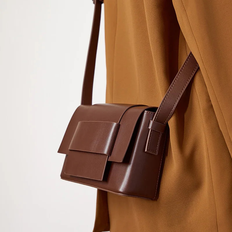 Woven Genuine Leather Crossbody Bag | Wovetsa