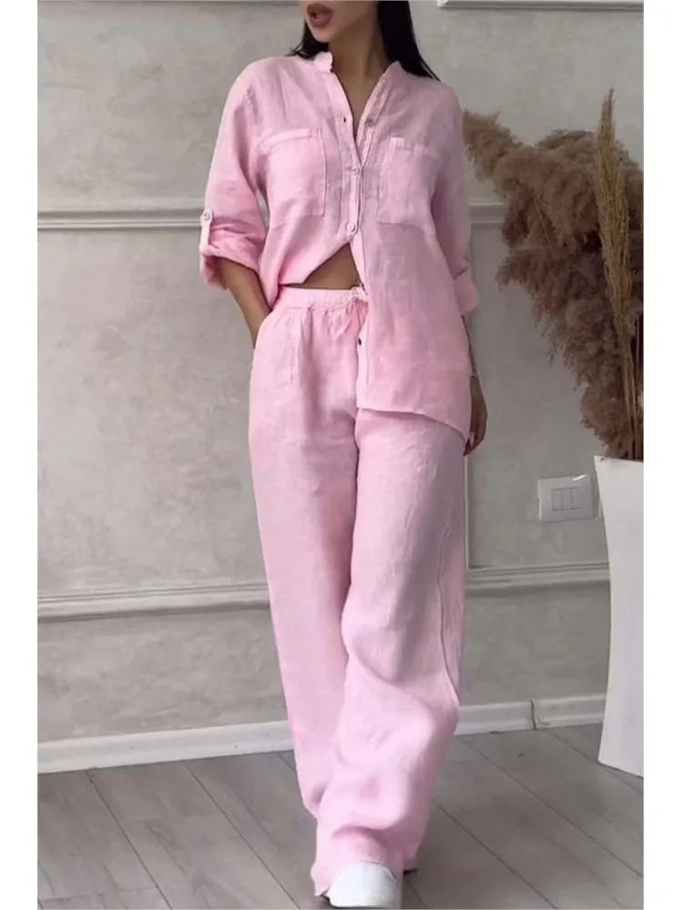 Women's Cotton Linen 2-Piece Set | Wovetsa
