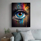Abstract Eye Features Canvas Wall Art | Wovetsa