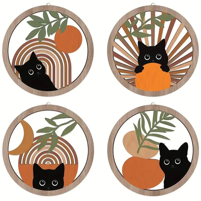 Bohemian Wood Wall Sculpture Set | Wovetsa