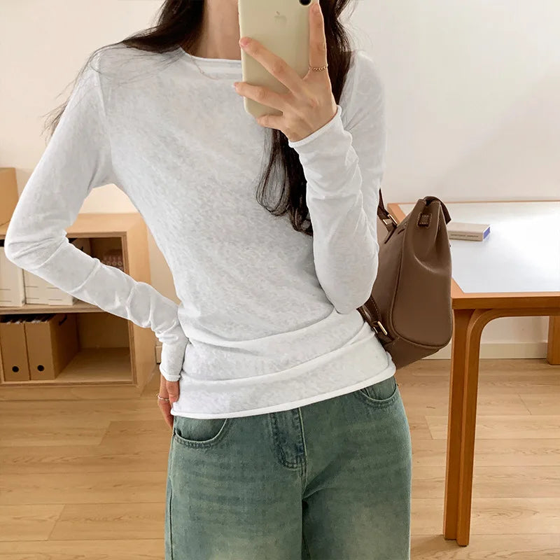 Slim Fit Long Sleeve Base Tee | Wovetsa