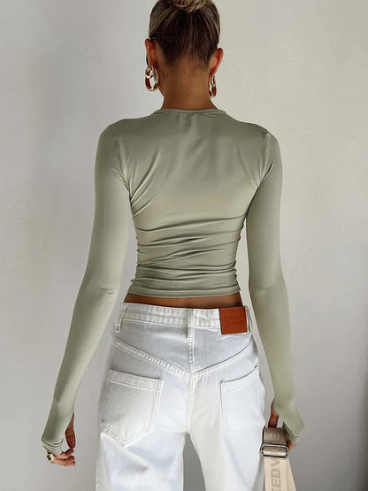 Long Sleeve Crop Top | Wovetsa