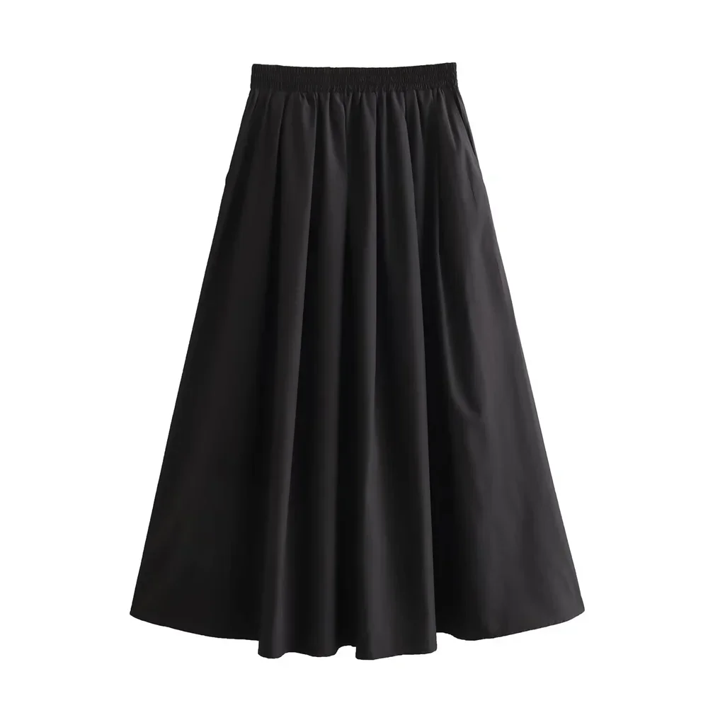 High Waist A-Line Maxi Skirt | Wovetsa