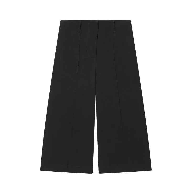 High Collar Slim Blazer & Wide Leg Trouser Set | Wovetsa
