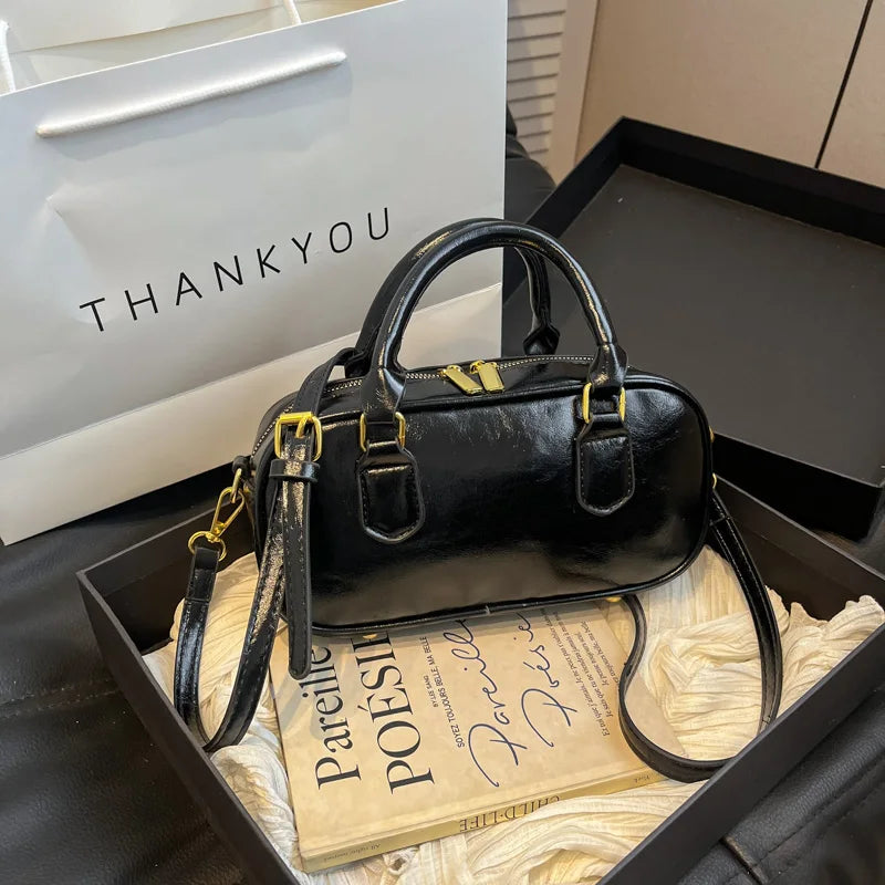 Vintage Mini PU Leather Shoulder Bag | Wovetsa