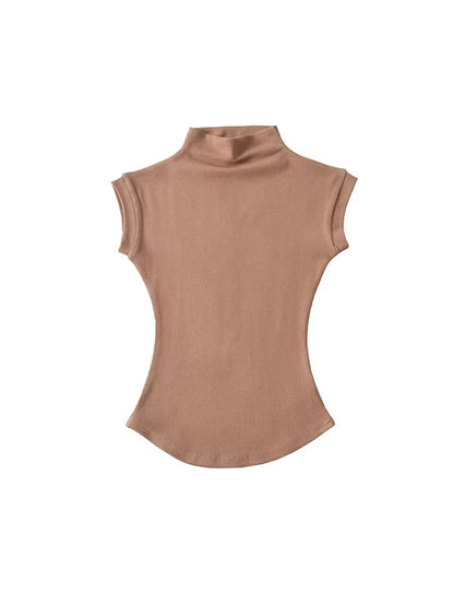 Sleeveless Turtleneck Top | Wovetsa