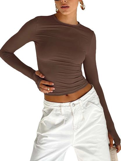 Long Sleeve Crop Top | Wovetsa