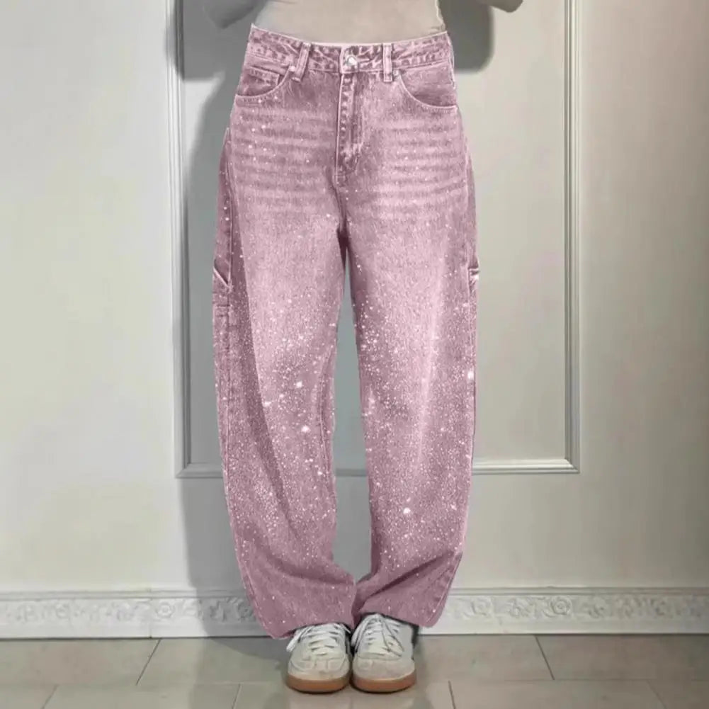 High-Waisted Wide Leg Denim Pants | Wovetsa