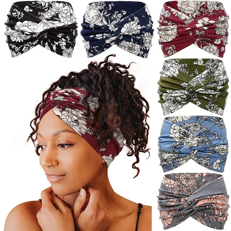 Wide Twisted Turban Headband for Women — Boho Yoga Hair Band | Wovetsa