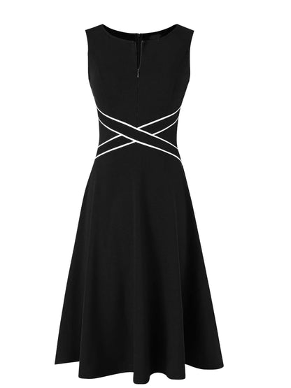 Women's Sleeveless Elegant A-Line Dress | Wovetsa