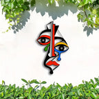 Cubist Face Metal Wall Art | Wovetsa