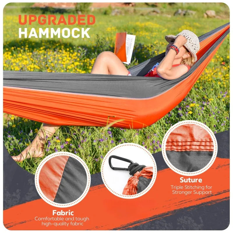 Lightweight Portable Camping Hammock with Tree Straps | Wovetsa