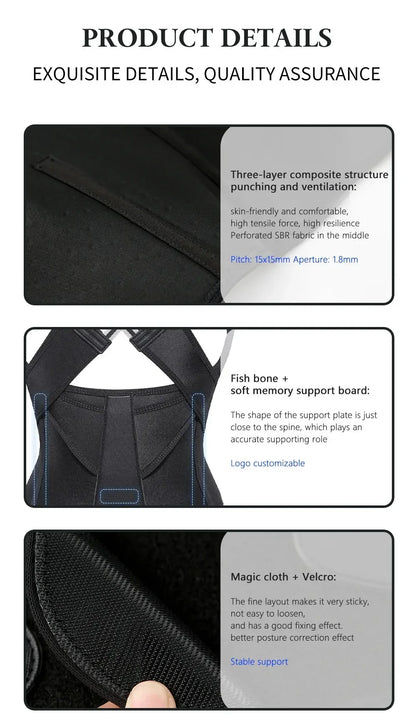 Adjustable Shoulder Posture Corrector Brace for Women & Men | Wovetsa