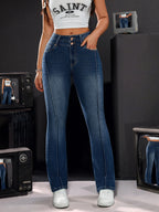 Women's Stretch Slim Straight Denim Jeans | Wovetsa