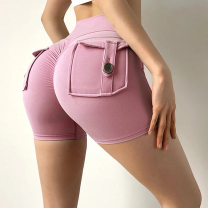 Peach Lift High-Waist Fitness Shorts | Wovetsa