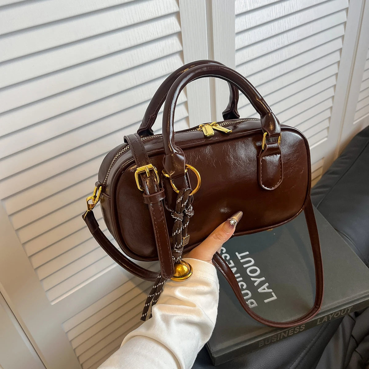 Vintage Mini PU Leather Shoulder Bag | Wovetsa