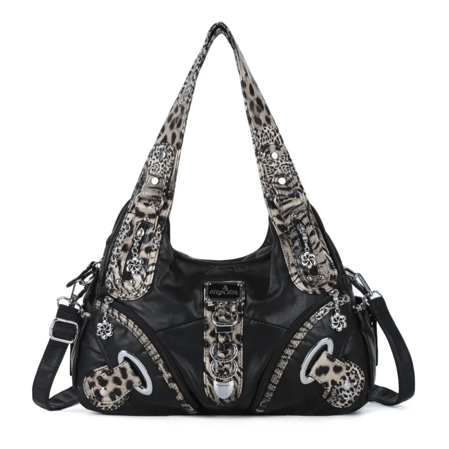 Leopard Print Hobo Shoulder Bag | Wovetsa