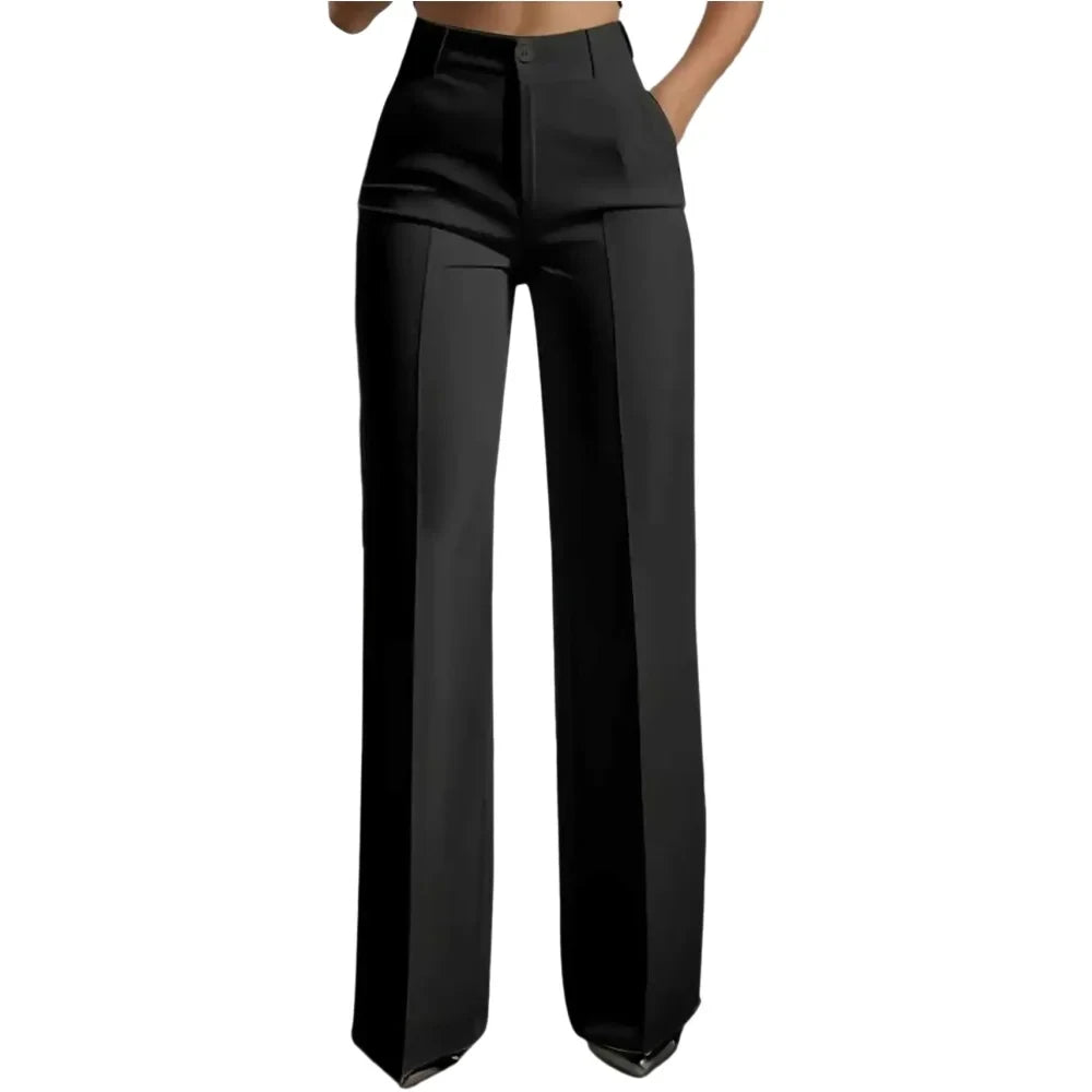 High-Waist Wide-Leg Dress Pants | Wovetsa