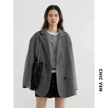 Wool Blend Oversized Coat | Wovetsa