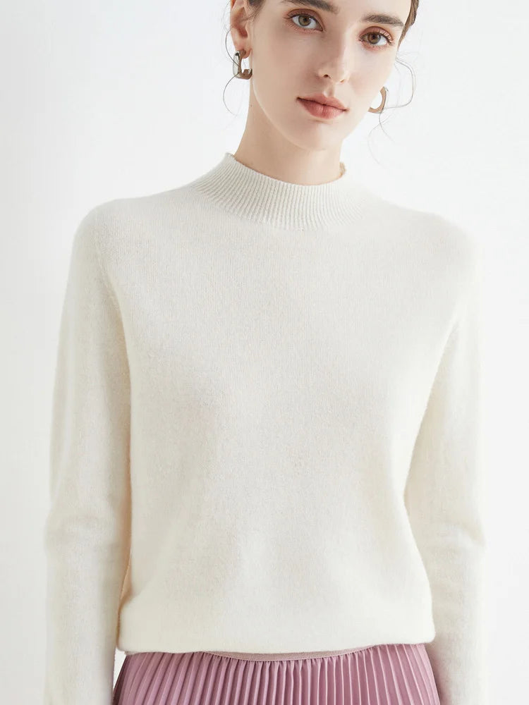 Mock Neck Pullover Sweater | Wovetsa