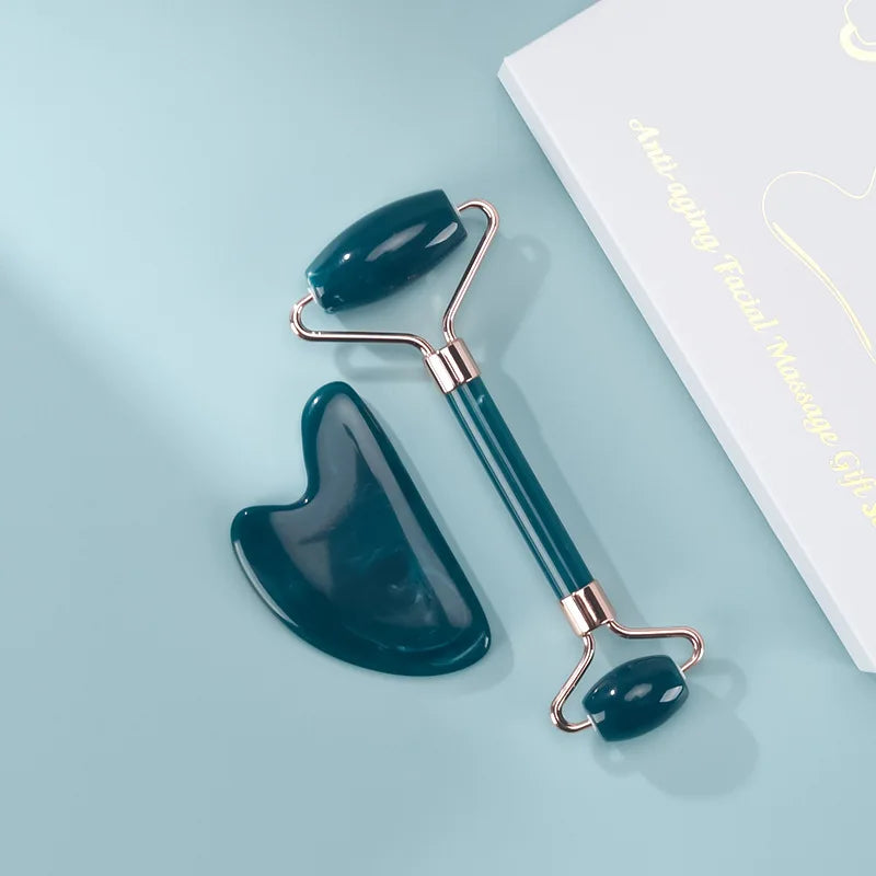 Gua Sha Board & Face Roller Set | Wovetsa