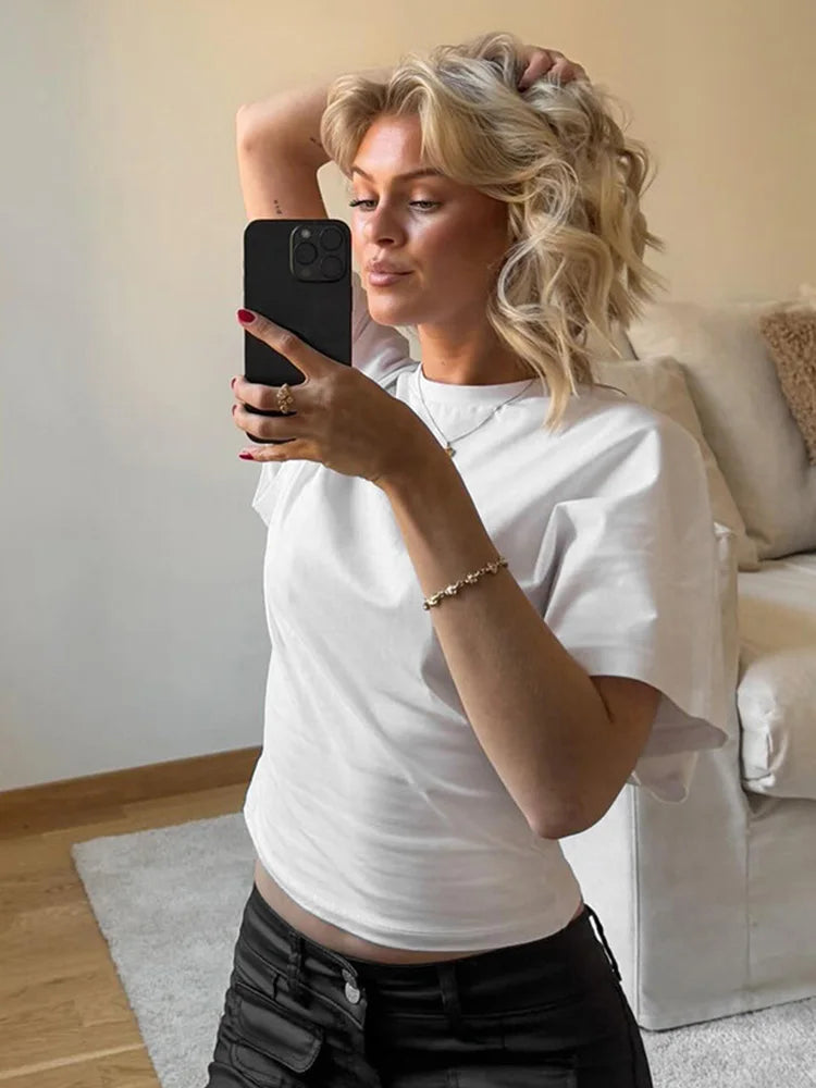 Cropped Corset T-Shirt | Wovetsa