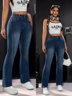 Women's Stretch Slim Straight Denim Jeans | Wovetsa