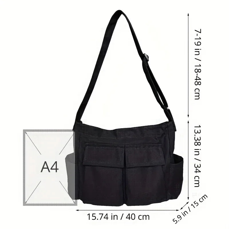 Retro Canvas Messenger Bag | Wovetsa