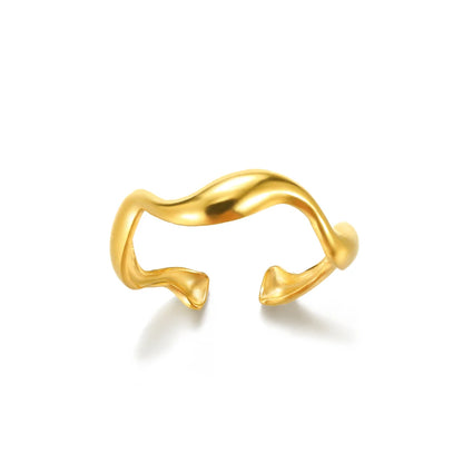 Gold-Tone Stainless Steel Cocktail Ring | Wovetsa
