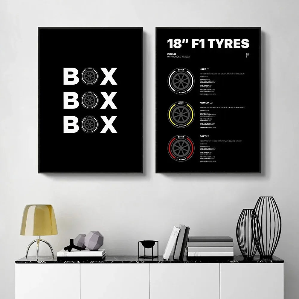 Formula 1 Racing Canvas Wall Art Print | Wovetsa
