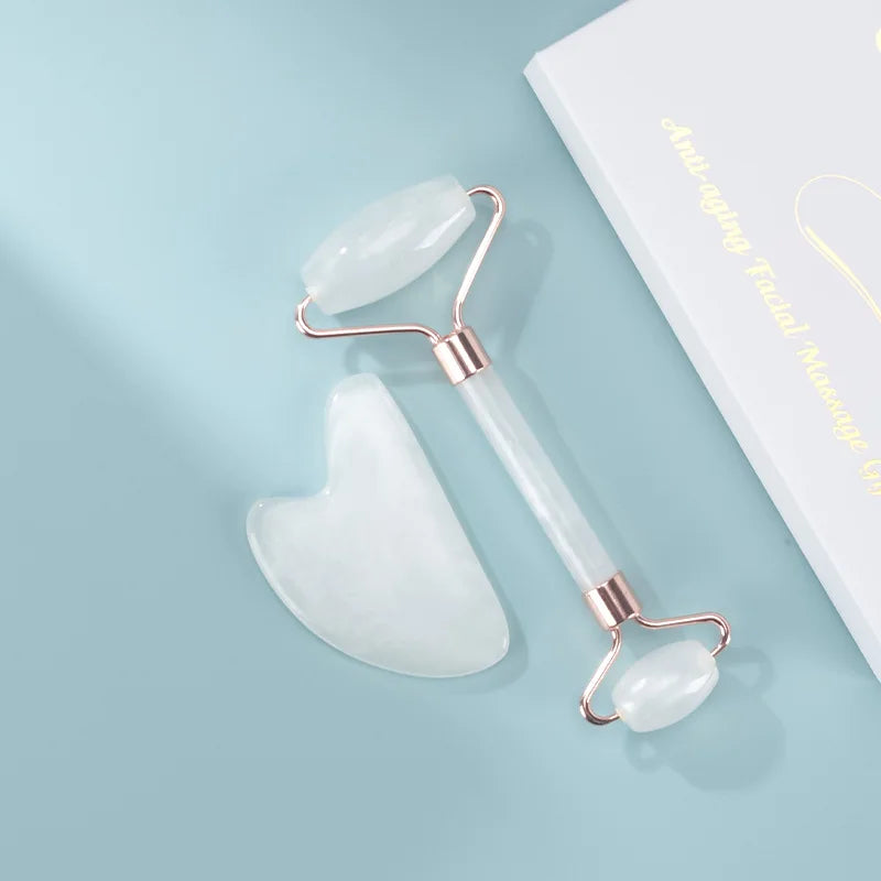 Gua Sha Board & Face Roller Set | Wovetsa