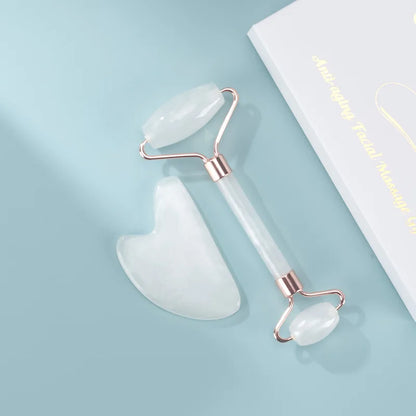 Gua Sha Board & Face Roller Set | Wovetsa