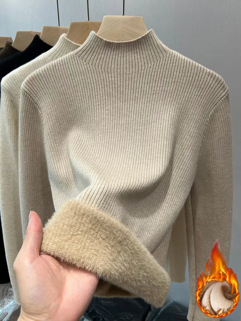 Turtleneck Slim Knit Sweater | Wovetsa