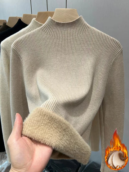 Turtleneck Slim Knit Sweater | Wovetsa