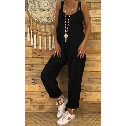 Suspender Loose Overall Jumpsuit | Wovetsa