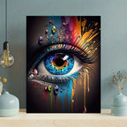 Abstract Eye Features Canvas Wall Art | Wovetsa