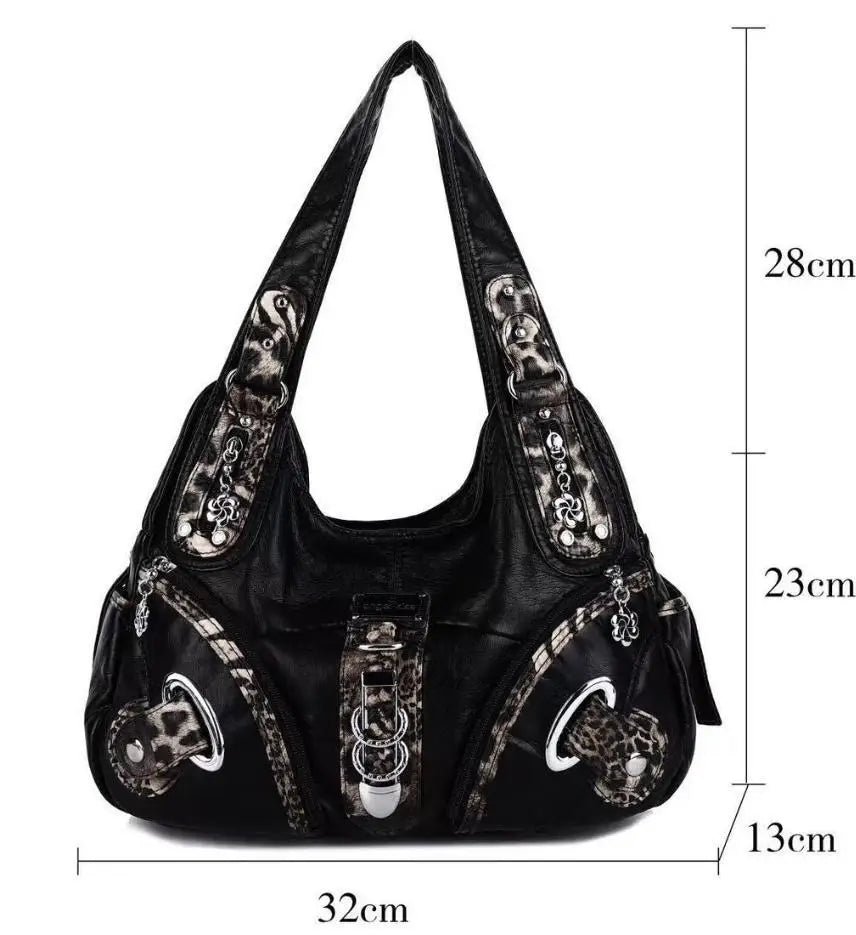 Leopard Print Hobo Shoulder Bag | Wovetsa