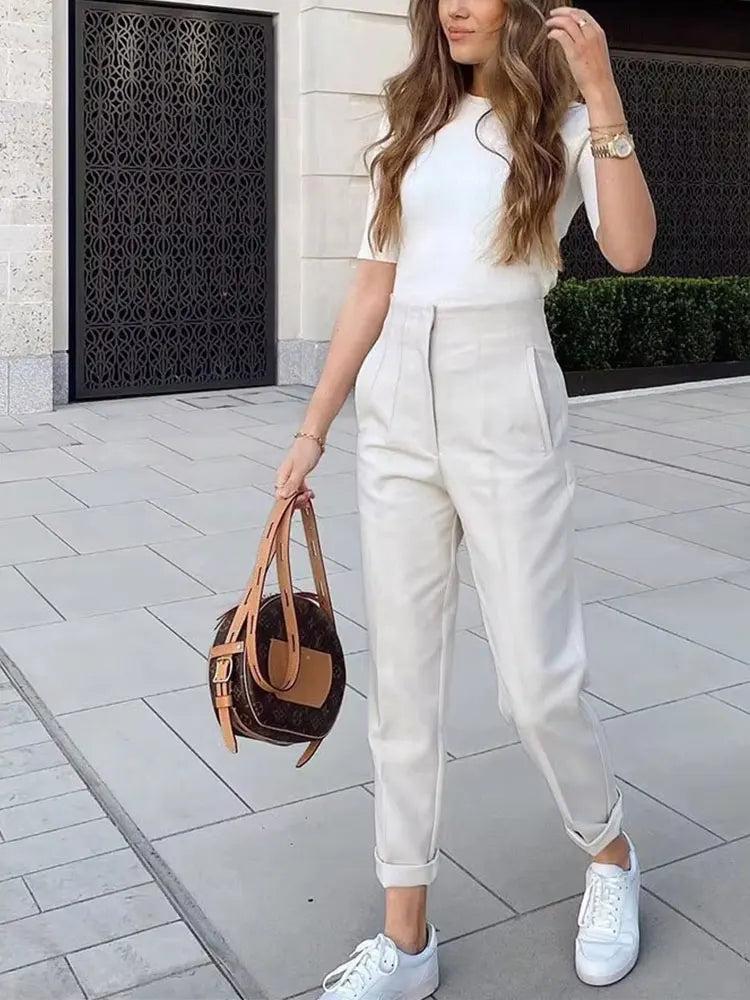 High Waist Pencil Pants | Wovetsa