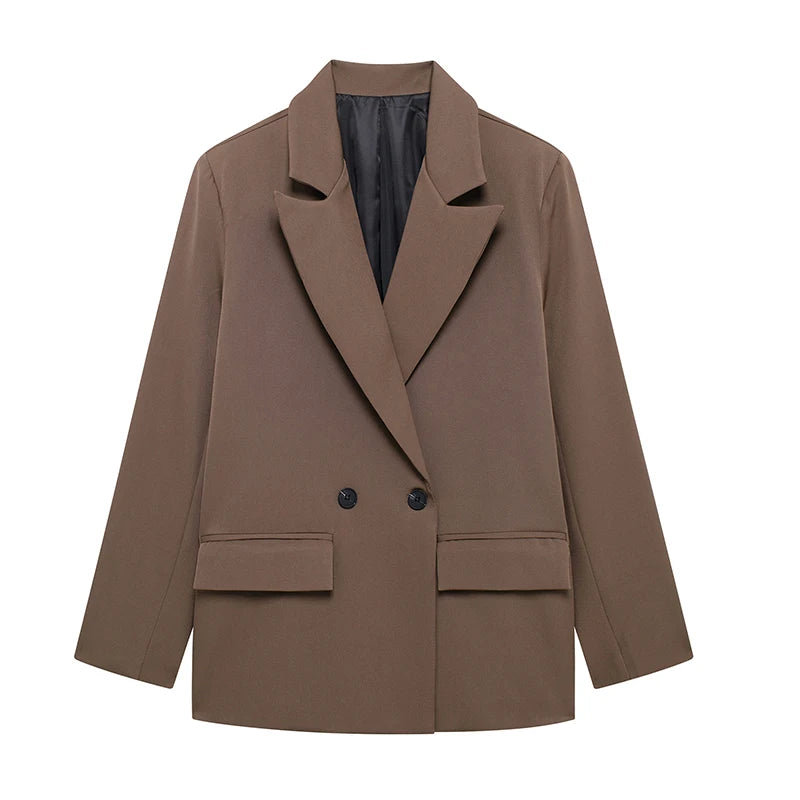 Double Breasted Blazer with Pockets | Wovetsa