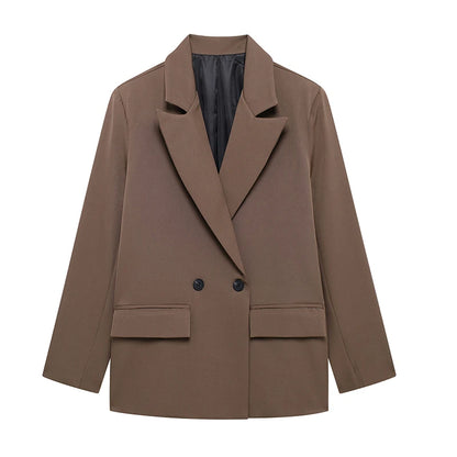 Double Breasted Blazer with Pockets | Wovetsa