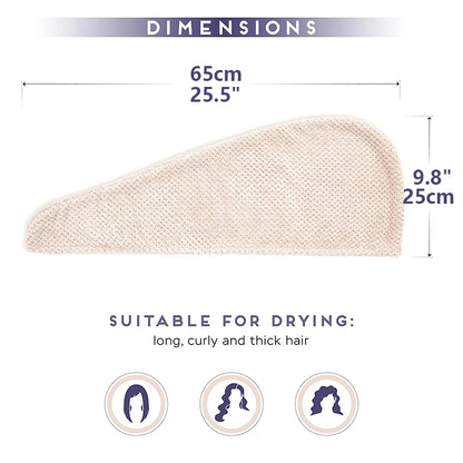 Microfiber Hair Towel Wrap Absorbent Button-Down | Wovetsa