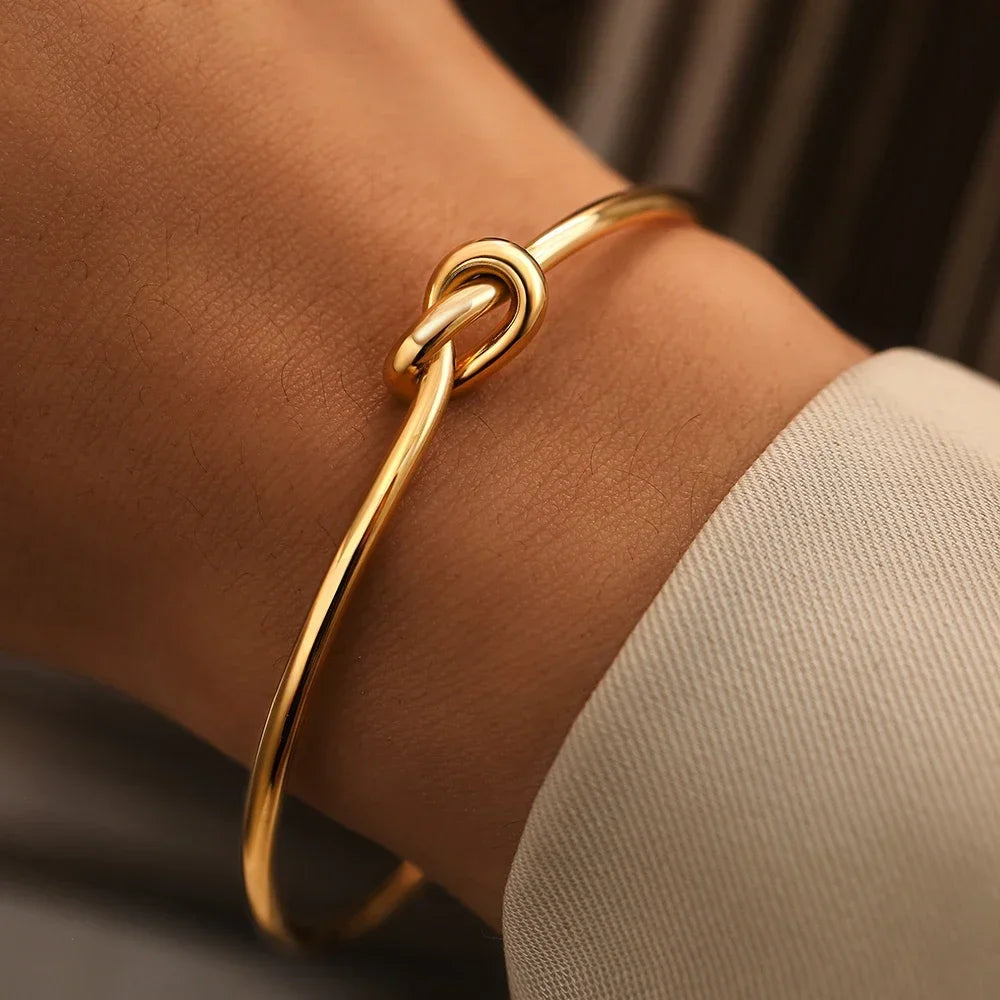 Twisted Stainless Steel Cuff Bracelet | Wovetsa