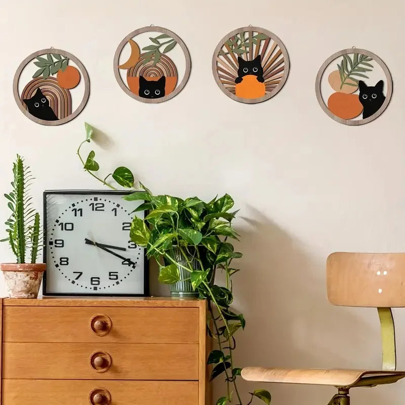 Bohemian Wood Wall Sculpture Set | Wovetsa