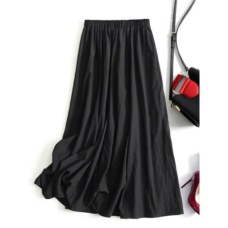 Solid Pleated Swing Midi Dress | Wovetsa