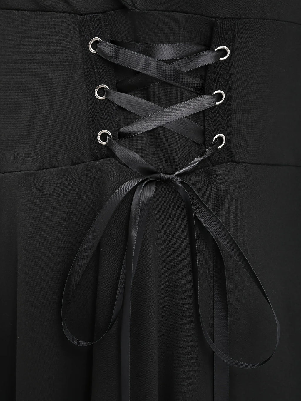 Plus Size Gothic Lace-Up Hooded Dress | Wovetsa