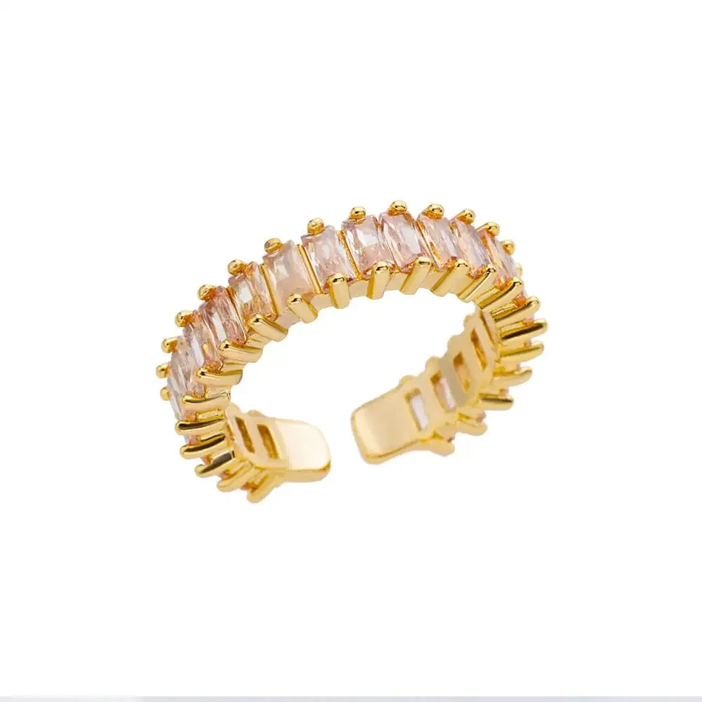 Gold-Tone Stainless Steel Cocktail Ring | Wovetsa