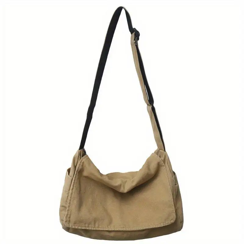Vintage Canvas Messenger Crossbody Bag | Wovetsa