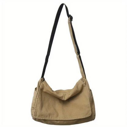 Vintage Canvas Messenger Crossbody Bag | Wovetsa