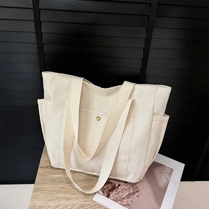 Canvas Shoulder Tote Bag | Wovetsa